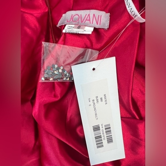 Jovani Burgundy Floral Embroidered Fit and Flare
Contemporary Dress M59787 - Picture 14 of 16